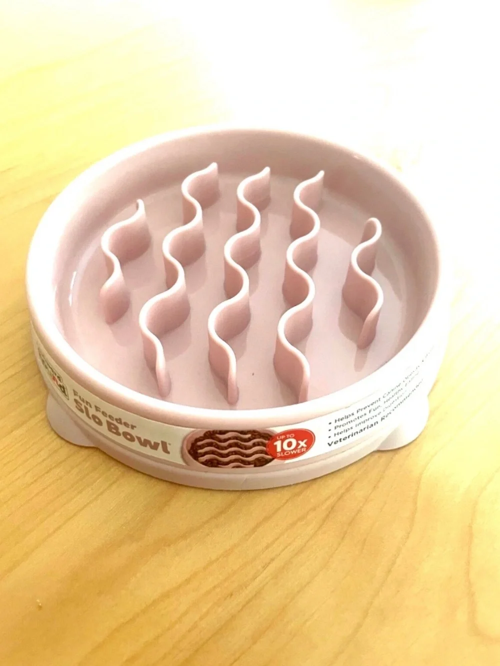 Slow Feed Pet Bowl for Cats or Small Dogs Dry or Wet Food